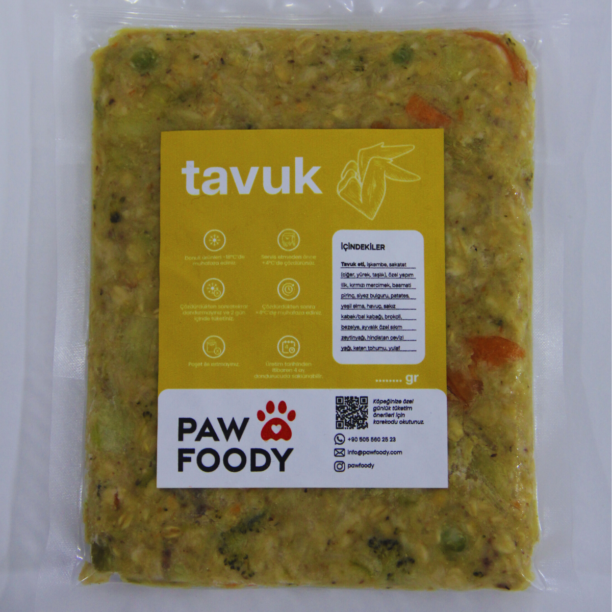 Tavuk Etli Naturel Mama 500gr